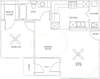 A1 - 1 Bed, 1 Bath Floorplan A1 - 1 Bed, 1 Bath Floorplan